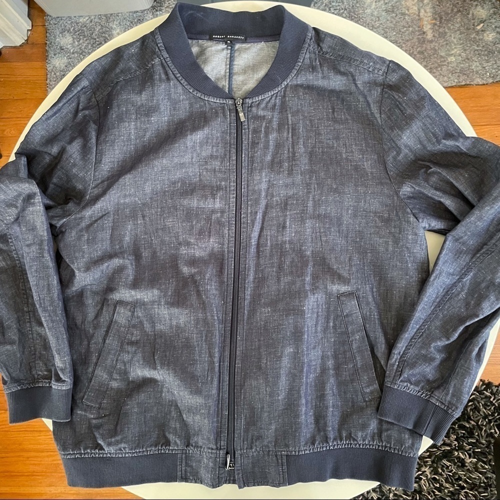 Robert Barakett Harrison Bomber Jacket Blue Men’s Size XL